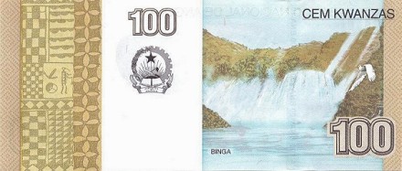 Ангола 100 кванза 2012 Водопады Бинга UNC