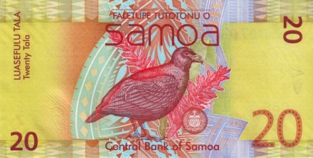 Самоа 20 тала 2017 Манумеа - Зубчатоклювый голубь UNC