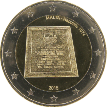 Мальта 2 евро 2015 Провозглашение Республики    