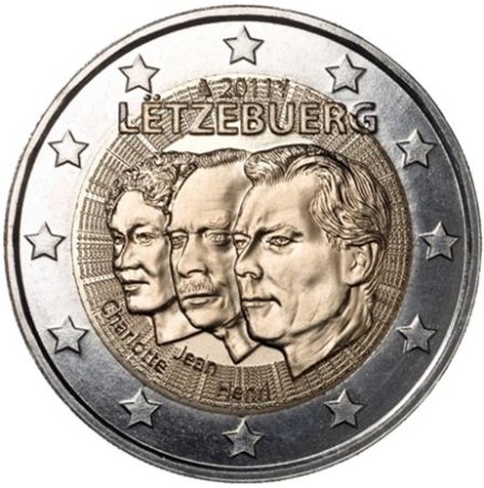 Люксембург 2 евро 2011 г «50 лет назначения Великого герцога  Жана титулом &quot;lieutenant-représentant»     
