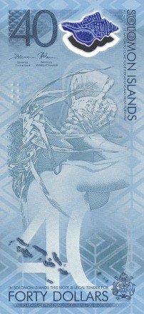 Соломоновы острова 40 долларов 2018 г.  40-летие независимости UNC  Полимер
