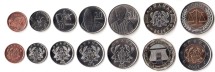 Гана  набор из 7 монет 2007-2019