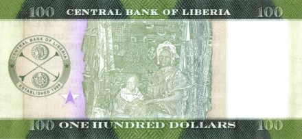 Либерия 100 долларов 2016 Торговки UNC / коллекционная купюра