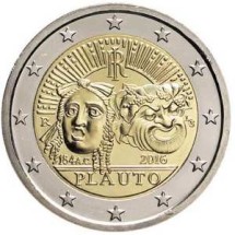 Италия 2 евро 2016 г  Плавт