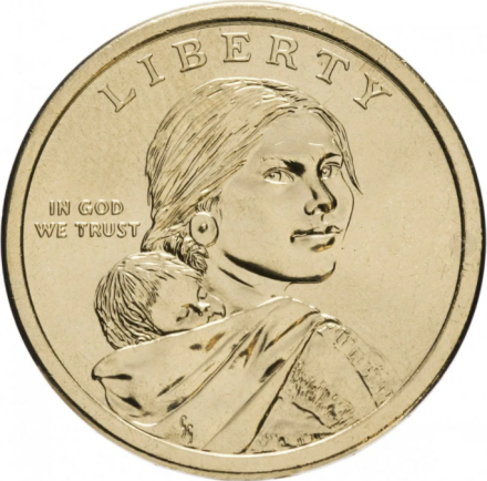 США 1 доллар 2017 Письменность индейцев Чероки  (Р)