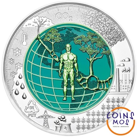 Австрия 25 евро 2018 Антропоцен  Ниобий + серебро в подарочной коробке!  
