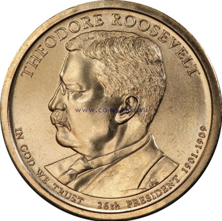 США Теодор Рузвельт  1 доллар 2013 г.