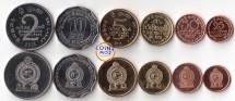 Шри Ланка Набор из 6 монет 2005-2013 г