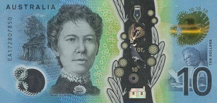 Австралия 10 долларов 2017 г. «Ендрю Бартон Петерсон» UNC пластик