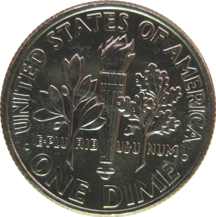 США Франклин Д. Рузвельт 10 центов (дайм) 2021 г.