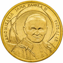 Польша 2 злотых 2014  Канонизация Иоанна Павла II 