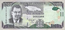 Ямайка 100 долларов 2014 г  Водопад данс-Ривер  UNC