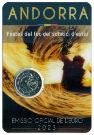 Андорра 2 евро 2023 Праздник летнего солнцестояния / коллекционная монета в коинкарте!