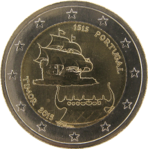 Португалия 2 евро 2015 г  500 лет португальскому Тимору 