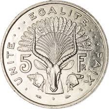 Джибути 5 франков 1991 г.