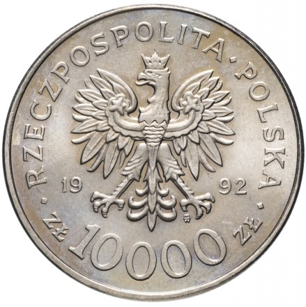 Польша 10000 злотых 1992 г. Владислав III Варненьчик. 12-й Король Польши
