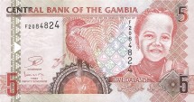 Гамбия 5 даласи 2012  Птица зимородок    UNC