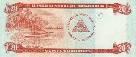 Никарагуа 20 кордоба 2006 г «Область Атлантика в Карибском море»  UNC   